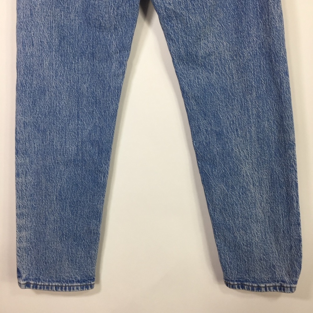 Levi's Wedgie Straight High Rise Button Fly Cotton Blend Blue Jeans - Picture 12 of 13